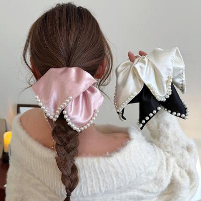 Fabric Square Towel Hair Band, Fashionable, Elegant and Gentle Design Hair Rope, Niche Versatile High Ponytail Hair Accessories