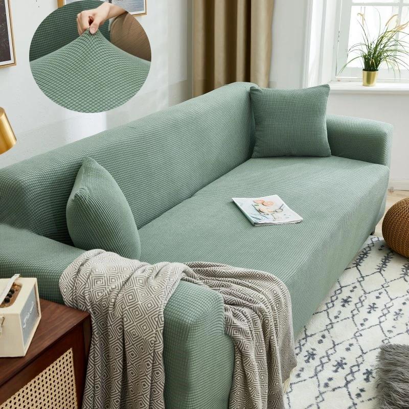 Adjustable Elastic Sofa Cover Armchair Protector Corner L Shape Stretch Slipcovers Couch Cover 1/2/3/4/5 Seater For Living Room