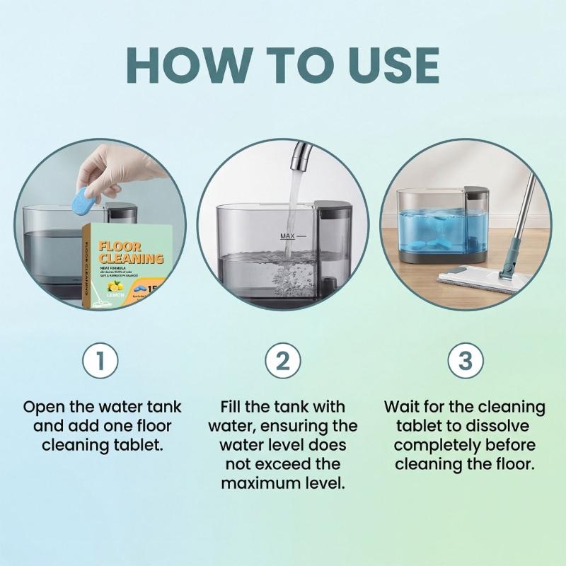 Cleaning Portion Floor Cleaning Product for Bedroom, Kitchen and Living Area Washing In Routine Household Use Daily