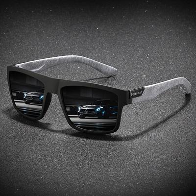 Lunettes de soleil polarisées carrées vintage pour hommes et femmes, marque de luxe, pour la conduite et la pêche, verres de soleil de créateur, protection UV400