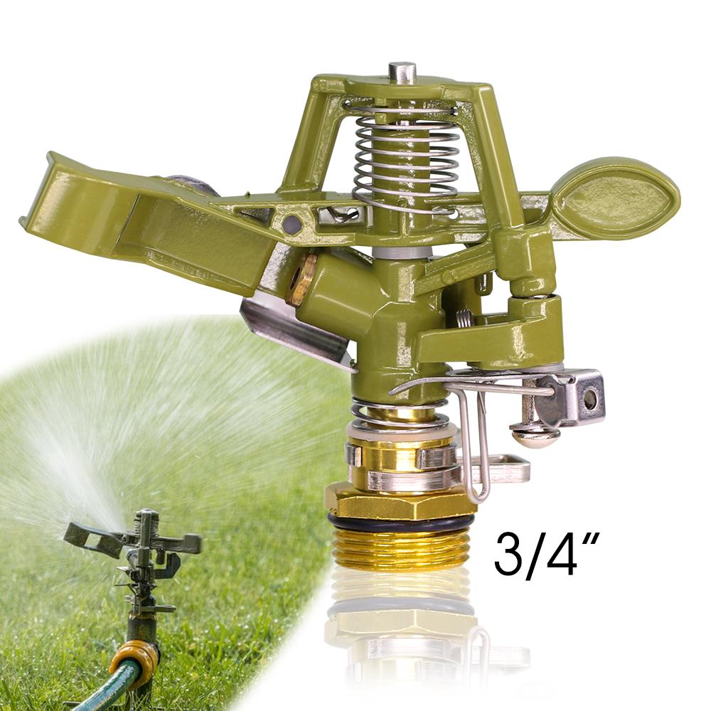 

1PC 1/2 3/4 inch Metal Pulsating Sprinkler 360 Degree Rocker Arm Rotating Lawn Watering Sprinklers for Garden Irrigation System