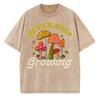 Women's T-Shirt Summer New Alphabet Mushroom Print Y2K Oversized Washed Neutral Short Sleeve Casual Trend Hip Hop Top