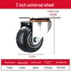 3-Inch Heavy Duty Swivel Wheel Hand Truck with Brake and Silent Rubber Casters