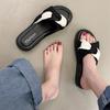 Fashion Design Cross Slippers Women's Summer Wear 2025 New Versatile Thick Bottom Non-slip Beach Student Sandals Tide