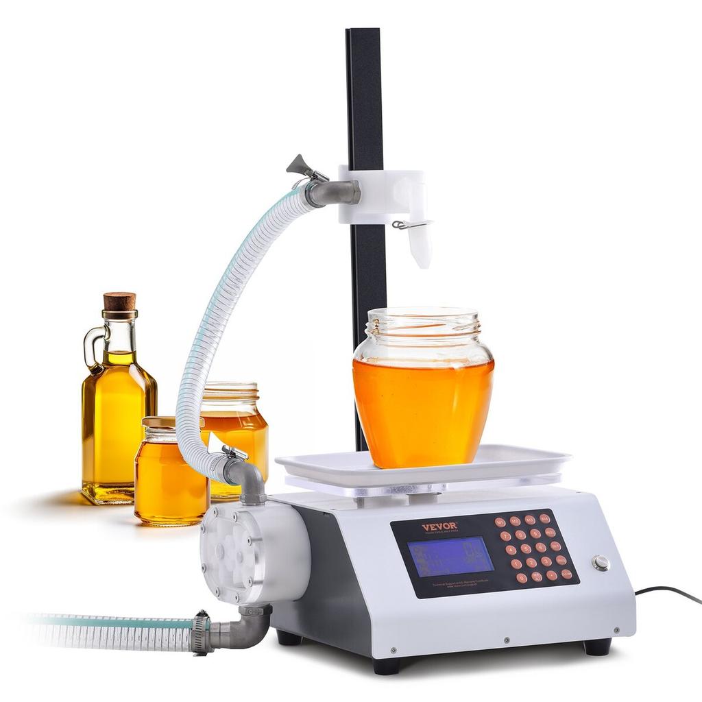 Liquid Filling Machine, 50-5000 g Weighing Capacity, Automatic Bottle Filler Machine Bottling Machine Gear Pump Digital Control for Honey, Oil, Wine,