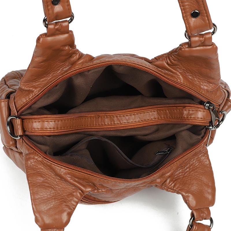 Soft Leather Luxury Handbag Women'S New Casual Tote Bag 2025 Winter Designer Ladies Large Shoulder Crossbody Handle Bags For Female