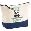 Trousse De Maquillage - PLANETEE - Maryam Pas Touche Panda - Grand Format - Coton - Impression HD Personnalisée