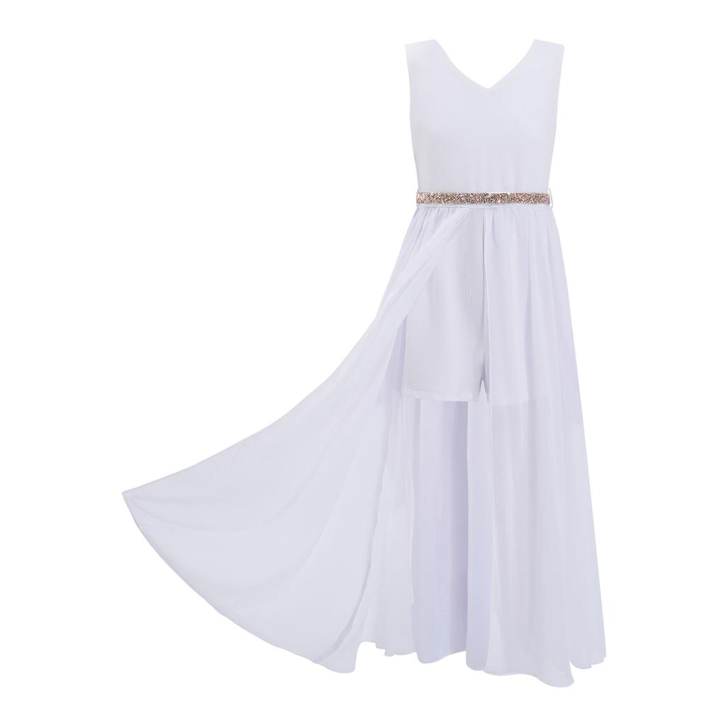 Buy Kids Girls Formal Dress V Neck 