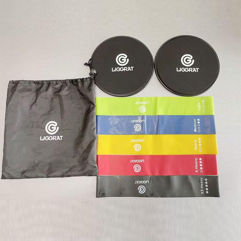 

WEZHO Core Slider Discs with Resistance Band Set
