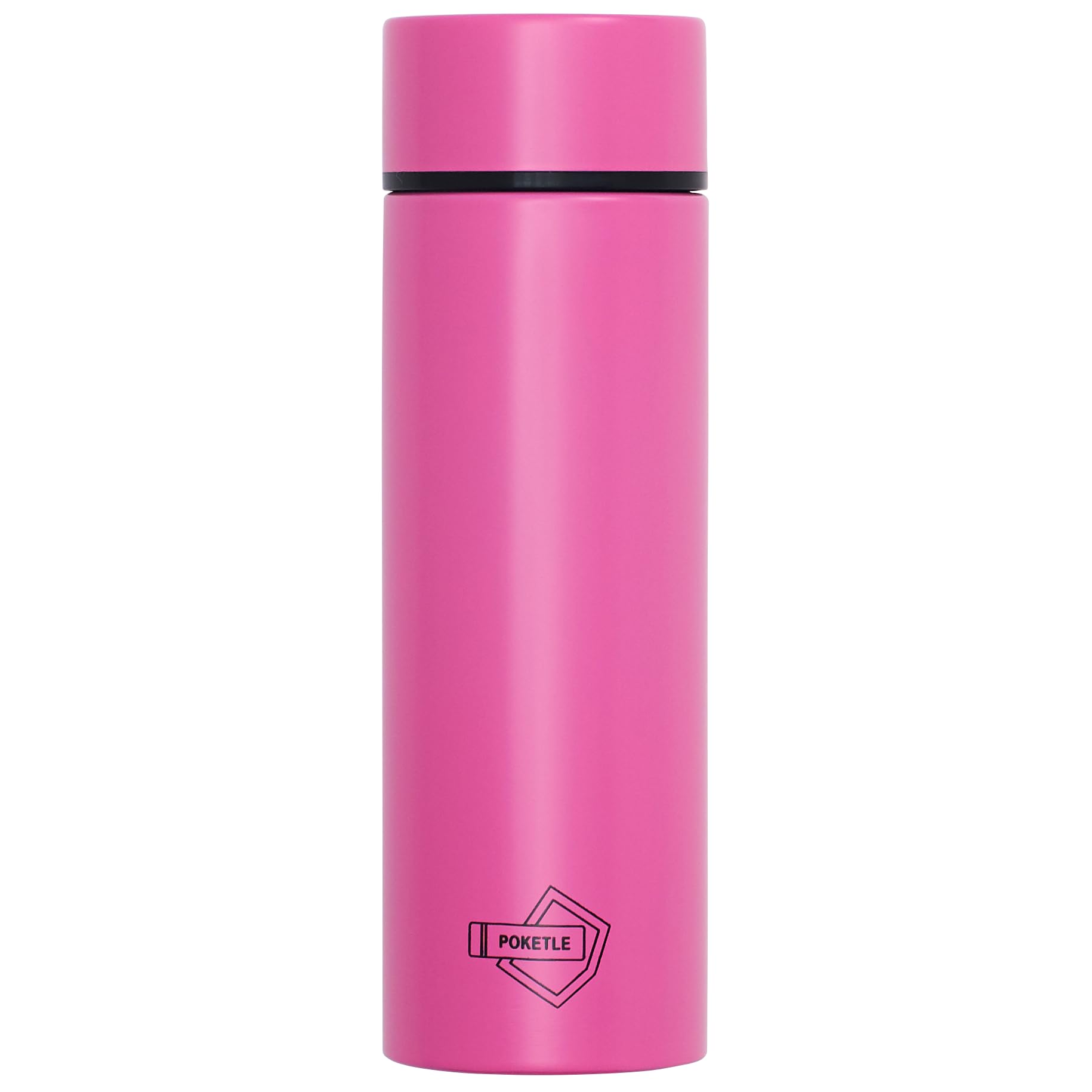 

Pocket Water Bottle Mug Bottle Slim Bottle 120mL Stainless Steel Pink