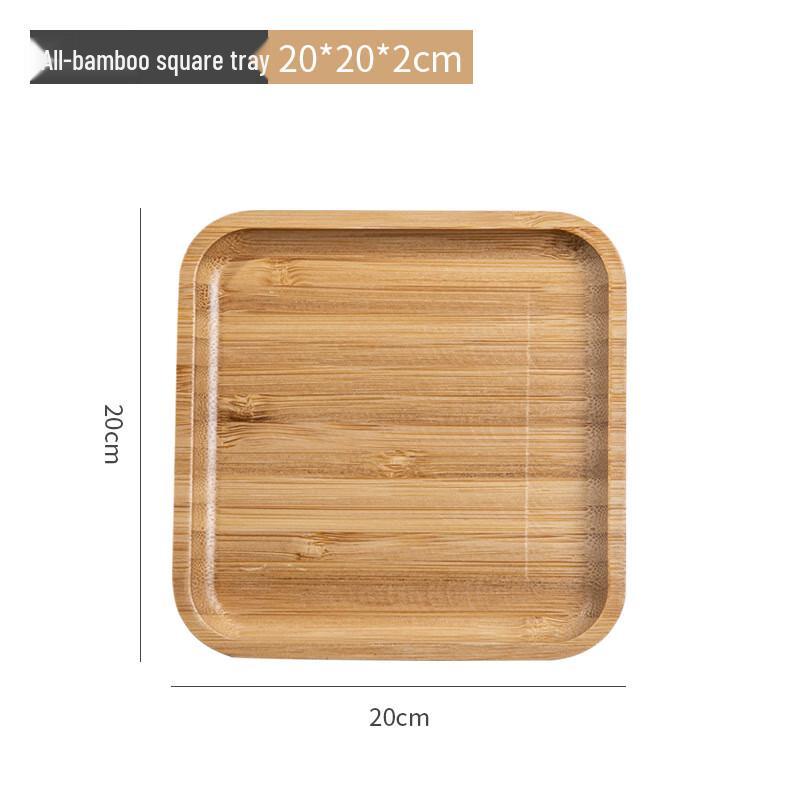 ZISIZ Rectangular Bamboo Serving Tray