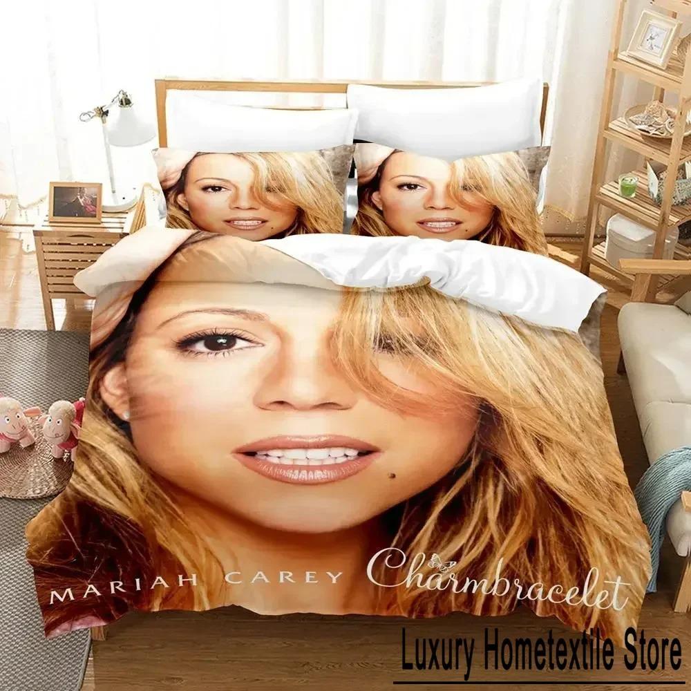 3D Potlač Mariah Carey Posteľná súprava Do Spálne Mäkké Moderné Prikrývky Pohodlné Detská Obliečka na Perinu Prikrývka a Obliečka na Vankúš
