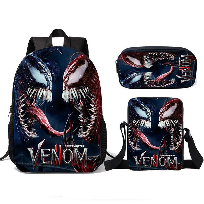 Venom Kids School Backpack Lunch Bag Pencil Case Threepiece Set For Children