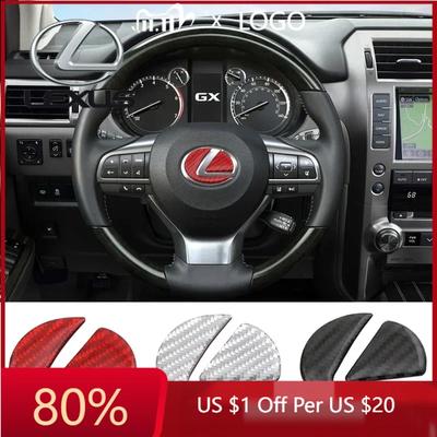 2026 Hot Interior Stickers Carbon Fibre Car Steering Wheel Badge Sticker For RX350 GX460 GS350 IS250 IS350 ES350 ES250 ES