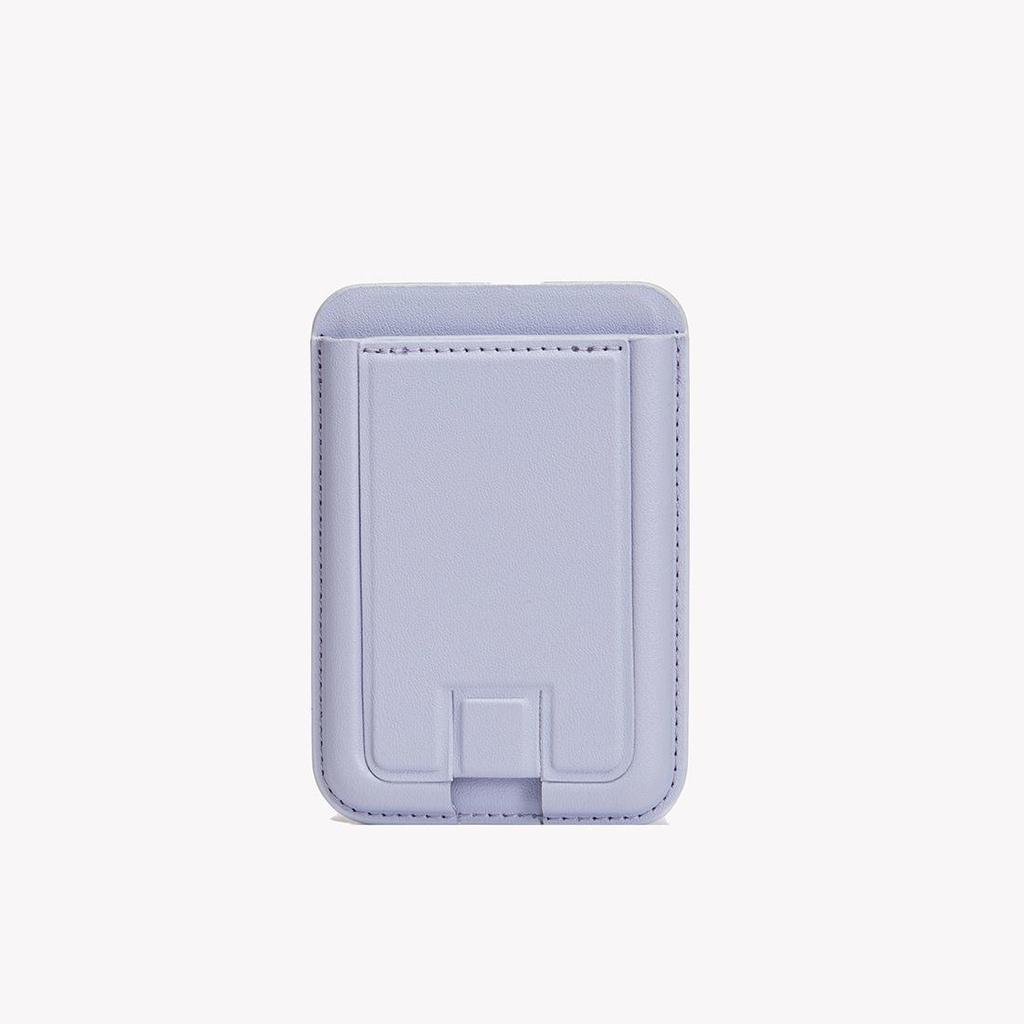 Strong Magnetic Card Holder Stand for iPhone 17 Pro - H-shaped Magsafe Card Sleeve with N52+PU Leather