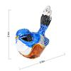 FJ FENGZHIJIE Bluebird Trinket Box, Golden Crystal Enamel Hand-Painted Hinged Bird Jewelry Box, Elegant Home Decor & Unique Gift for Bird Lovers