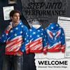 Patriotic US Flag Eagle Star Print Parent-Child Long Sleeve Hoodie Casual Independence Day 4th of July Sweatshirt Tops Streetwea
