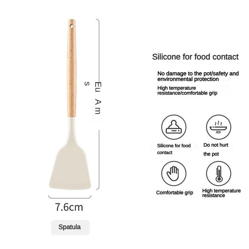 Useful 1psc New 2026 Silicone Spatulas And Spoons For Household High-temperature Cooking Cooking Spatulas Kitchen Utensils Tool