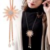 Big Acrylic Flower Long Tassels Pendant Necklace for Women Fashion Accessories Jewelry  ZD1 KO1