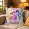 Cartoon My L-Little P-Pony Pink Pillow Cover Sofa Cushion Cover Home Room Decoration Children Gift