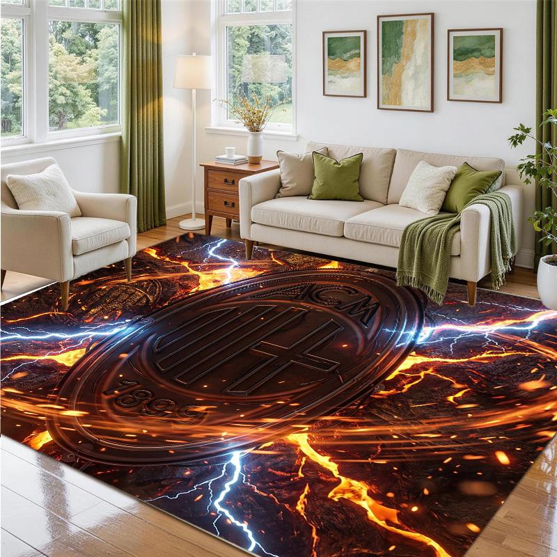 AC Milan Design Crystal Velvet Rug Soft Decorative Mat for Bedroom Entrance