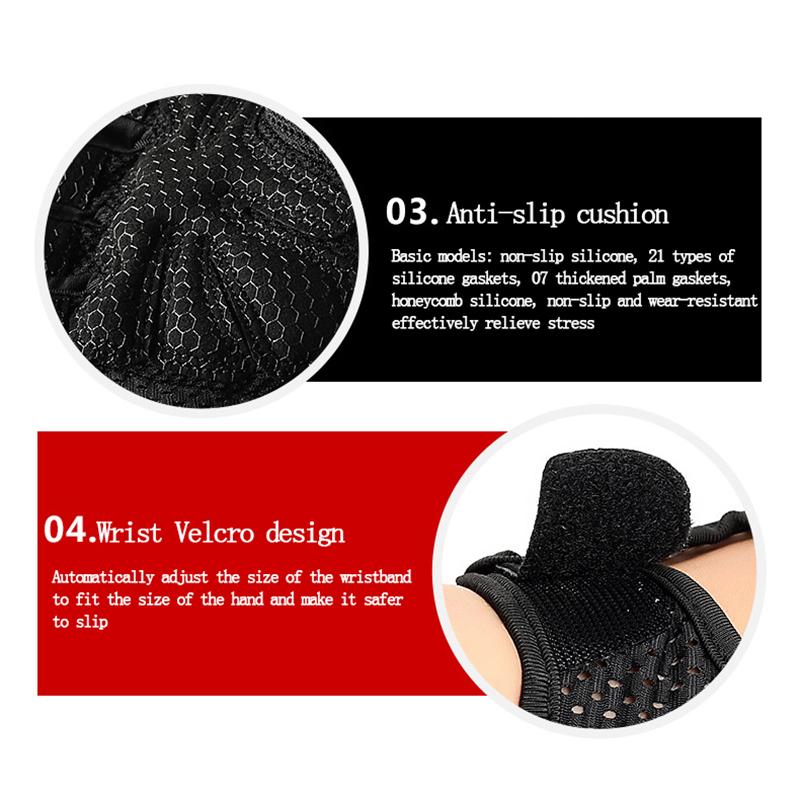 1Pair Gym Gloves Fitness Weight Lifting Gloves Body Building Training Sports Gloves Workout Half Finger Hand Protector Gloves