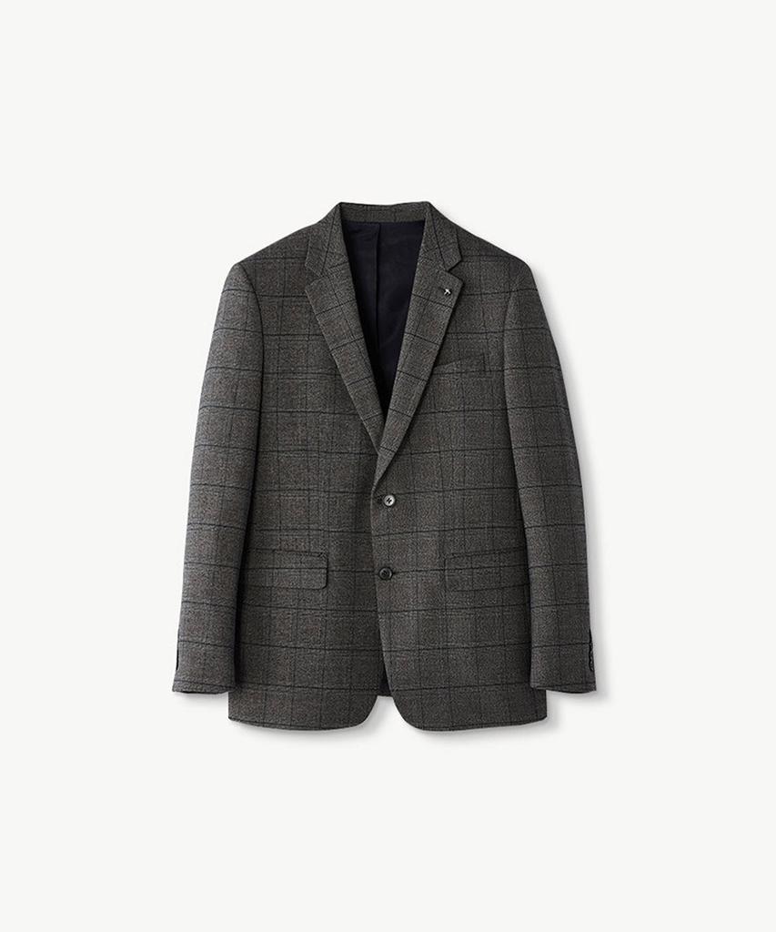 STCO Soft Touch Glen Check Pattern Formal Jacket Grey (Classic)_Ssjud51Ccg