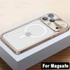 Luxury Aluminum Alloy Metal Frame For Magsafe Case For iPhone 18 17 Pro Max Magnetic Wireless Charging Back Phone Cover