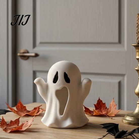 Personalized Halloween Gift 3D Printed Ghost Figurine, Spooky Small Statue, Modern Minimalist Decor Cute Desktop Decoration for Party Tabletop Mantel