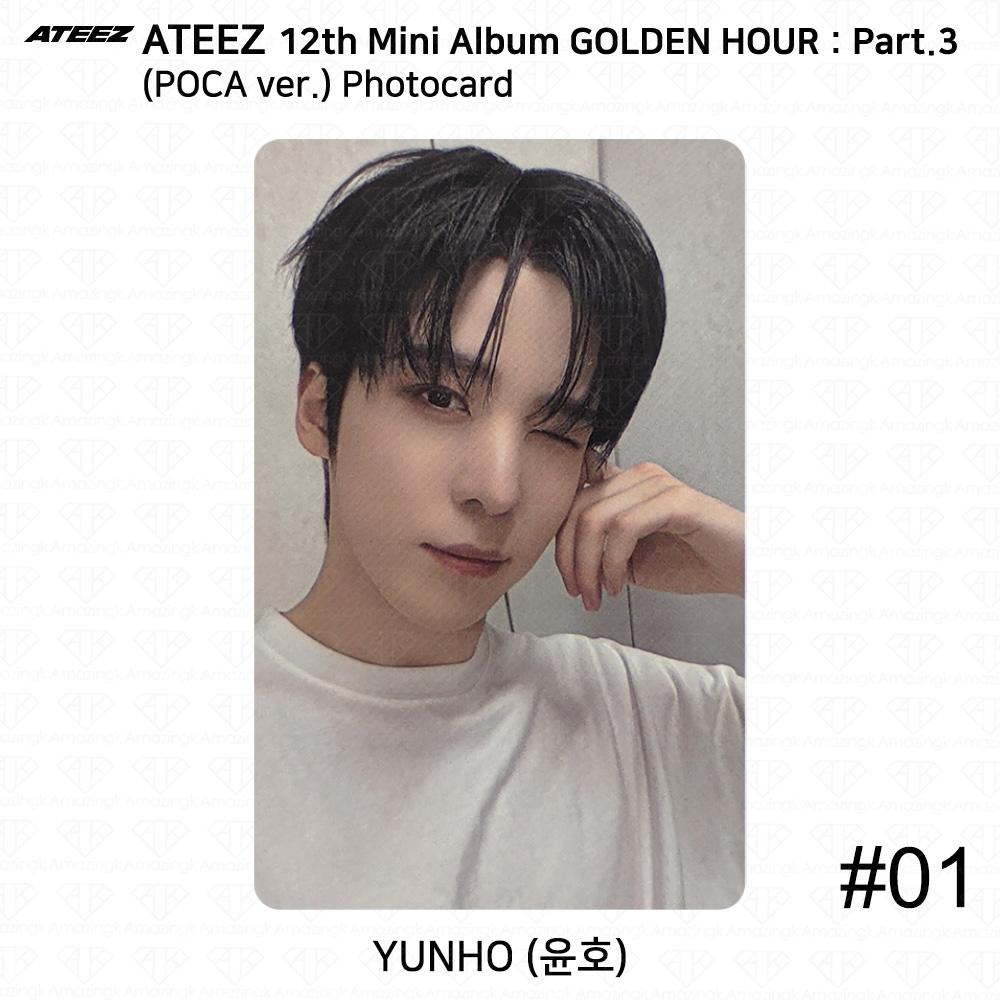 

ATEEZ 12-й мини-альбом Golden Hour Part.3 версия POCA. Официальная фотокарточка QR-карта Yunho - Photocard #1
