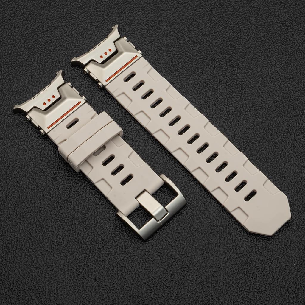 Soft Silicone Loop Strap for Samsung Galaxy Watch Ultra 47mm Luxury Men Sports Band Galaxy Ultra 2025 No Gap Curved End Bracelet