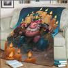 Game Hearthstone 3D tištěná umělecká fleecová přikrývka do postele Turistika Piknik Hrubá přikrývka přes postel Fleecová přikrývka