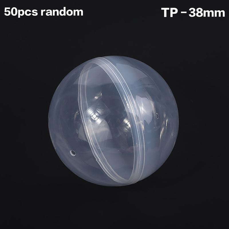 50Pcs 28-55Mm Tiny Empty Plastic Balls Capsule Toys Surprise Ball Container Prop Paintball Diy Making Things Models