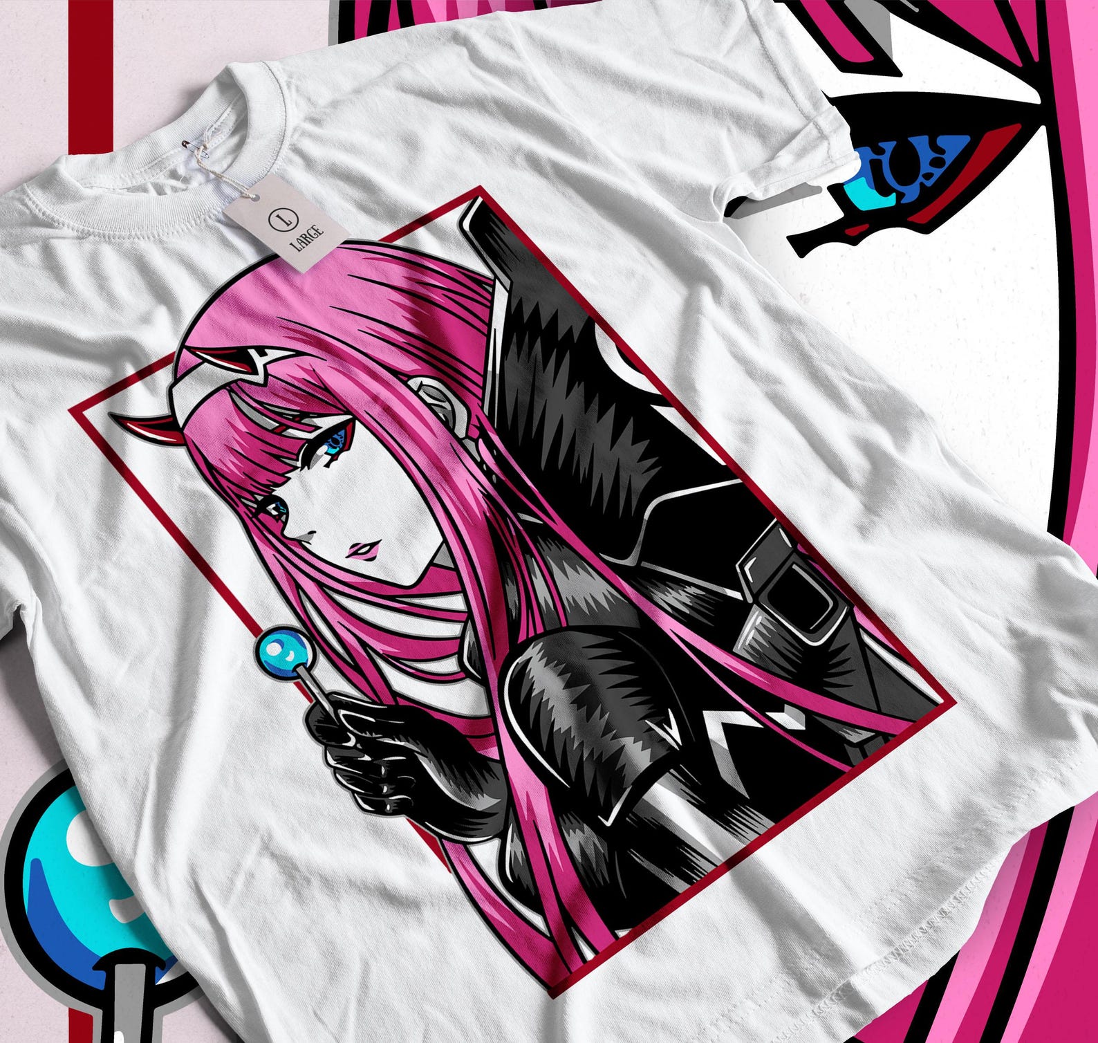 Waifu Material Anime T-Shirt, Darling Anime Girl Shirt Unisex Graphic Tee S