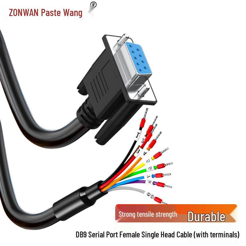 ZONWAN Industrial DB9 Serial Female Connector Cable 0.5m