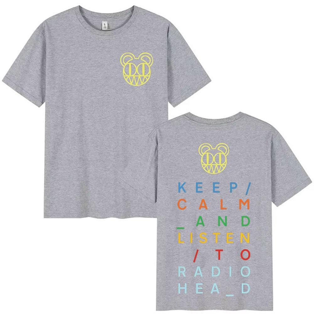 Radiohead Tour Album Pattern Tshirt 2025 Mens Womens Hip Hop Large Tshirt Y2K Breathable Pure Cotton Tshirt