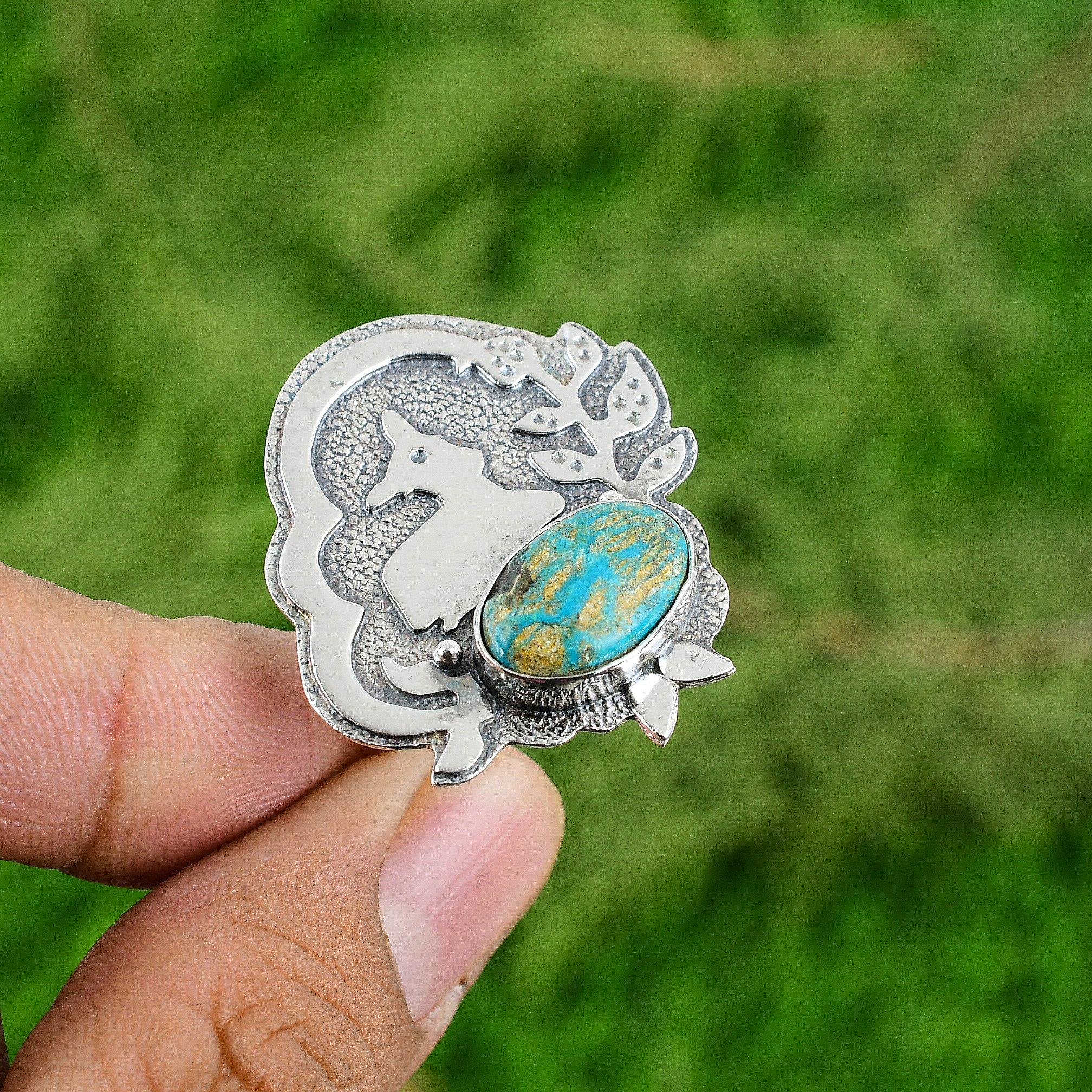 

Mothers day Deal Sterling Silver Oval Natural Opalina Bezel New Multi Stone Ring Adjustable