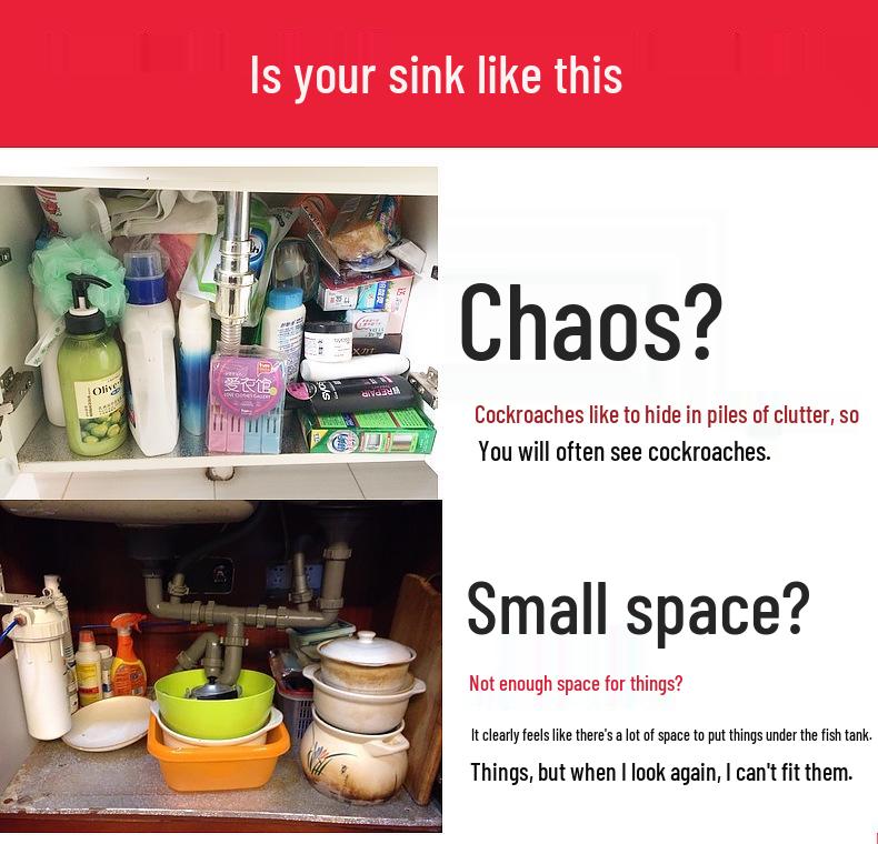 Retractable Under-Sink Multi-Layer Bathroom & Kitchen Storage Rack