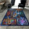 Saxophone Frames Notes Pattern Rug Floor Mat for Living Room or Bedroom Soft and Comfortable Carpet a Gift for Birthday and Holiday.