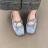Mode 2025 Frühling/Herbst Neue Damen Flats Einzelne Schuhe Mode Süße Ballerinas Weiche Sohle Elegant Mary Jane Kleid Damenschuhe