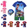 Japanese-Korean Anime Sun Protection Swimsuit with Swim Cap - Kids' Cartoon Beach Bodysuit