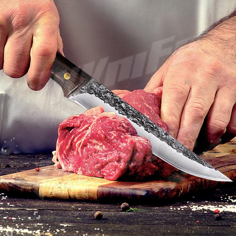 Boning Knife with Cover Chef Knife Forged Stainless Steel Kitchen Knife Fruit Fish Vegetable Butcher Knife