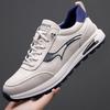 New Designer Sports Leather Shoes Men Lace Fashion High Quality Casual Sneakers Male Soft Sole Spring Autumn Runnin Shoes Man