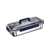 Airtight Rectangular Stainless Steel Lunch Box, Portable And Reusable Food Container, Spacious with