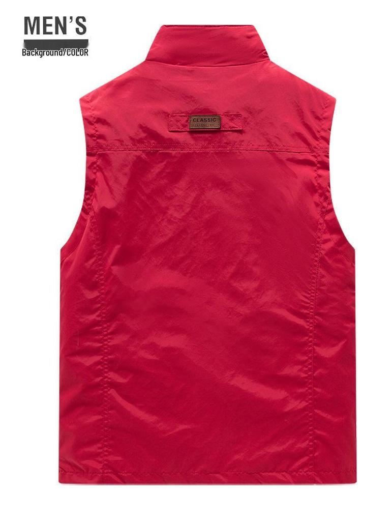 Trendige Stehkragen Schnelltrocknende Outdoor-Weste für Frühling/Sommer 7882