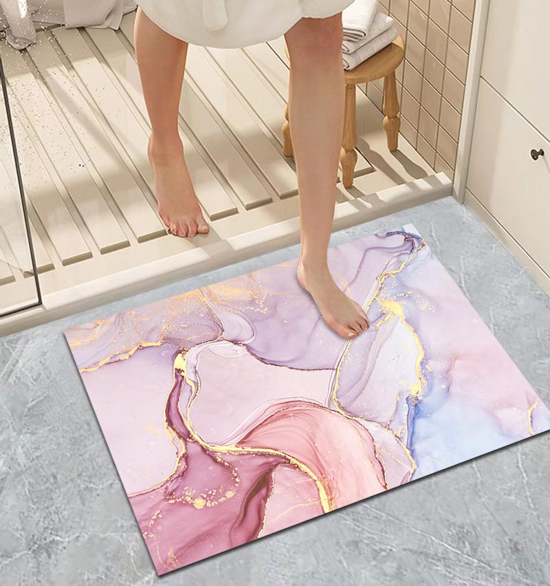 

Diatom Mud Carpet Non-Slip Entry Doormat Bathroom Floor Rug Absorbent Toilet Floor Mat Home Decor 40X60CM (1.3X2FT