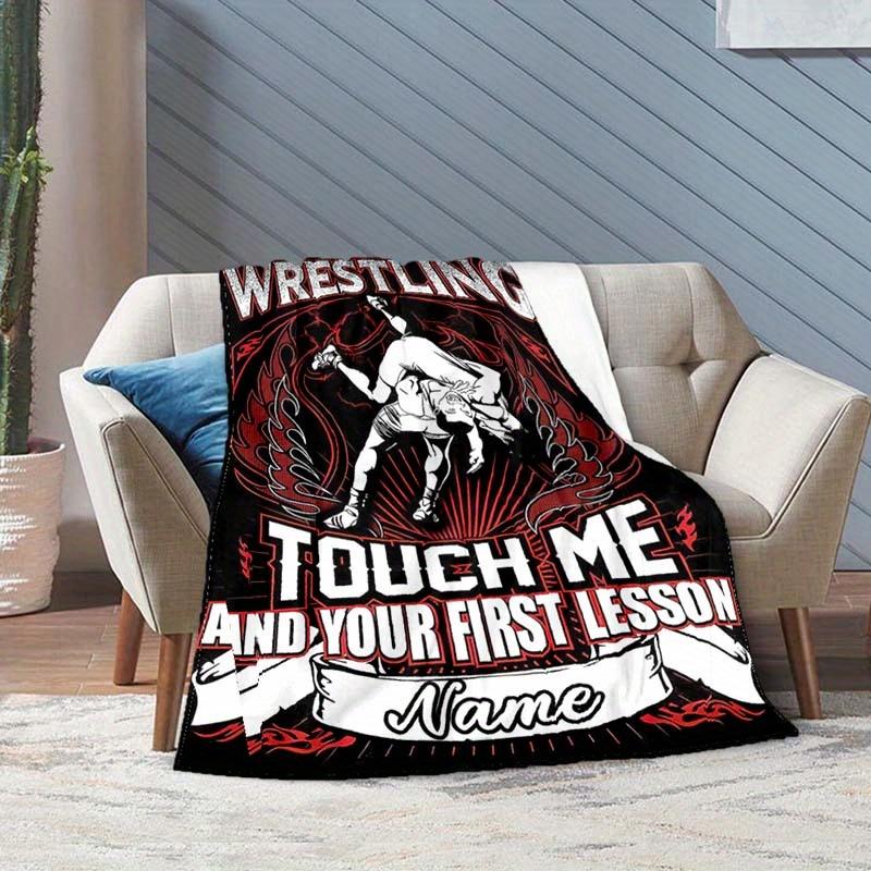 Wrestling Customize Your Name Blanket Warm Comfortable And Soft Blankets Are Suitable For Home Chairs Office Sofas Sofas Office Camping And Gifts For