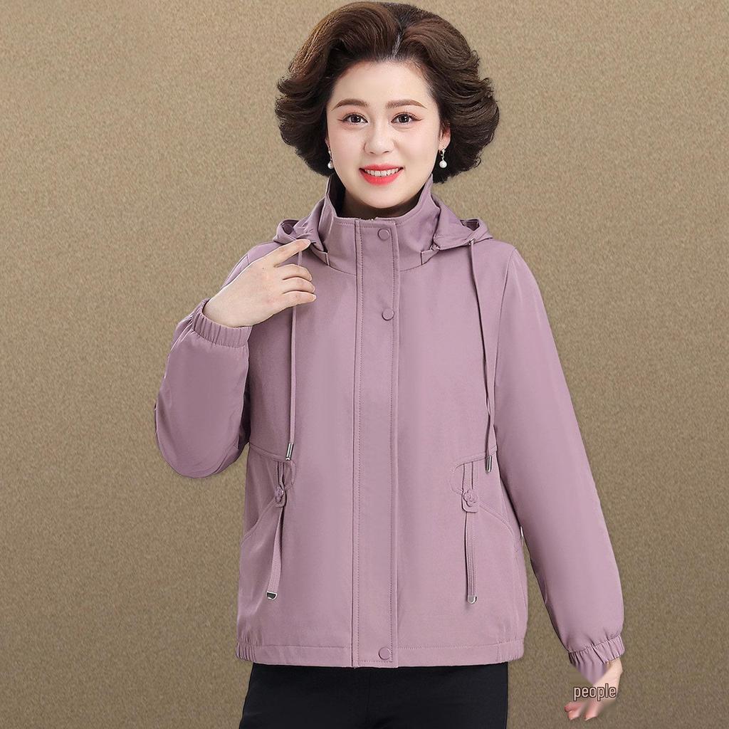 Mother's Day Spring Windbreaker Jacket for Middle-aged Women