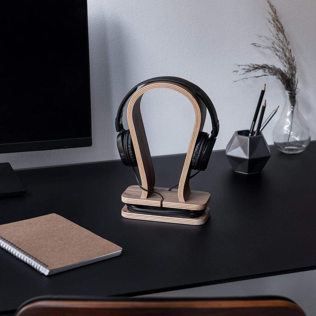 Creative Wooden Headphone Stand - No Assembly Required