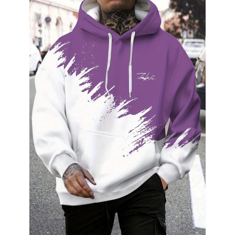 

Чоловічий повсякденний модний одяг Толстовка з капюшоном та кишенею-кенгуру Повсякденне худі з довгим рукавом для вулиці 3XL